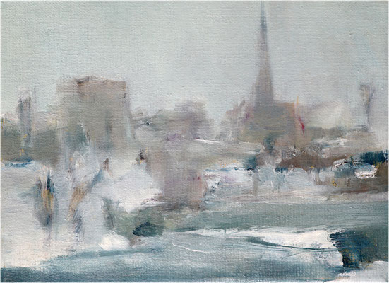 Februar, Öl auf Leinwand, 2024/25, 24 x 18 cm