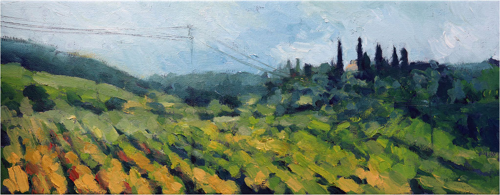 Feldstudie, Öl auf Leinwand, 2024, 50 x 20 cm