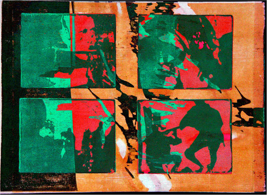 there`s someone in my head (2), 2001, 5-Farb, 58 x 41 cm, Unikat