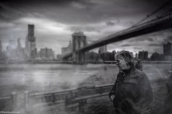 My friend Umby in a foggy day