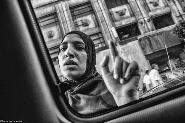 Cairo, begging at the traffic lights