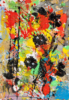 Le décapité (acrylique sur papier - 26 x 18 cm)