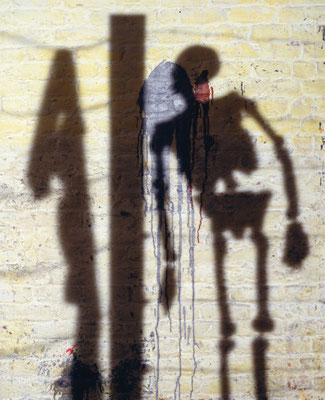 Les Ombres Barbelés  (photographie laminée sous plexiglas - 150 x 120 cm)