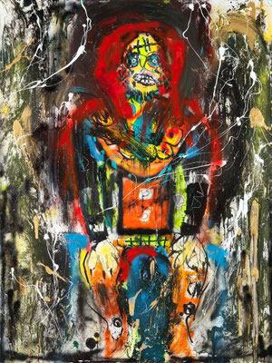 Le croquemitaine (acrylique sur toile - 200 x 150 cm)