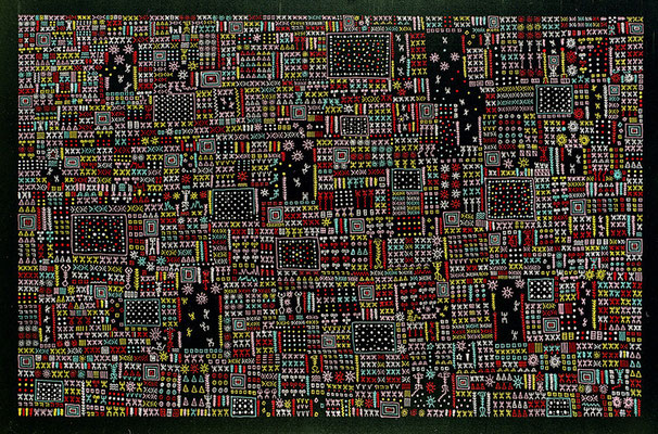 All over I (encre de Chine & acrylique sur toile - 200 x 300 cm)