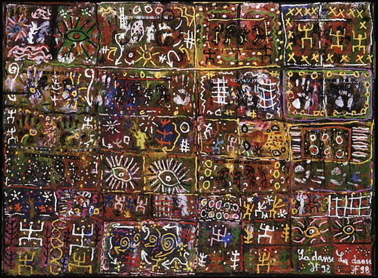 La Danse (mixte sur toile - 1998 - 150 x 200 cm)