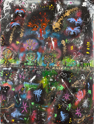 Le parapet (acrylique sur toile -200 x 150 cm)