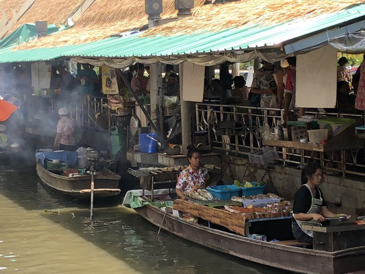 Floating markets in Bangkok, Thailand