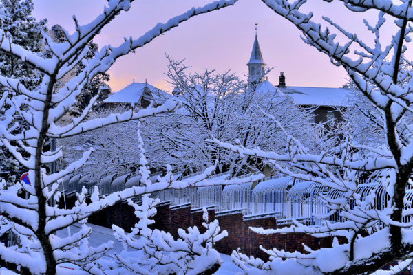 トラピスチヌ修道院雪景