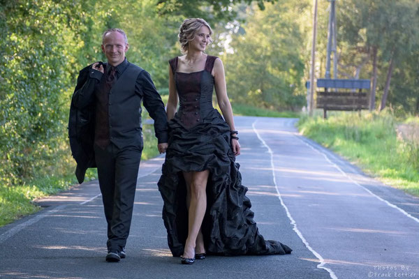 gothic wedding, black bridaldress 
