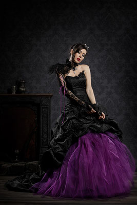 Claire - Black purple gothic wedding