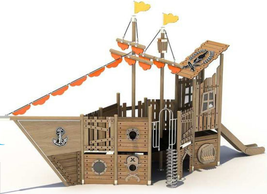 Piratenschiff für Spielplätze