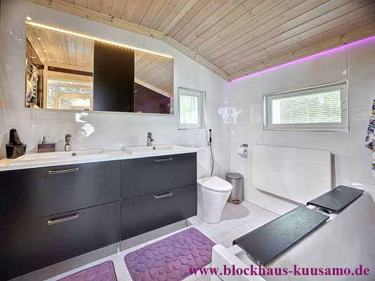 Wellness im Blockhaus - Holzhaus in Blockbauweise