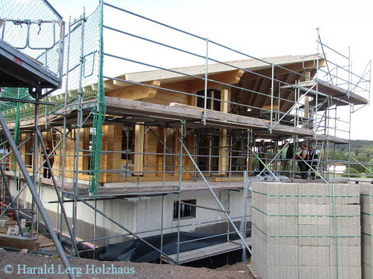 Blockhaus als Einfamilienhaus - Harald Lerg Holzhaus - Fulda -  Hesssen - Blockhausbau