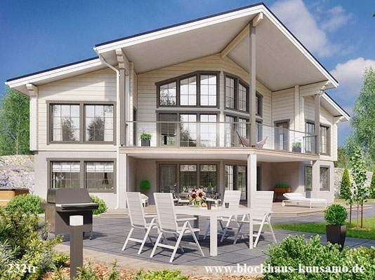 Typenhaus oder Designhaus? Blockhaus - Entwurf - Hanghaus - Energiesparhaus - Wohnkeller - Traumhaus - © Blockhaus Kuusamo