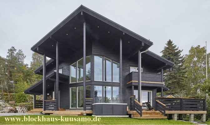 Architektenhaus - Blockhaus - Holzblockhaus - Designhaus - Energiesparhaus  - Traumhaus - © Blockhaus Kuusamo    