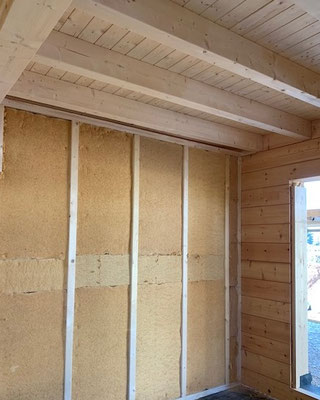 Ökologisch Bauen - Gesundheitlich unbedenkliche Holzfaserdämmung  im Innenausbau