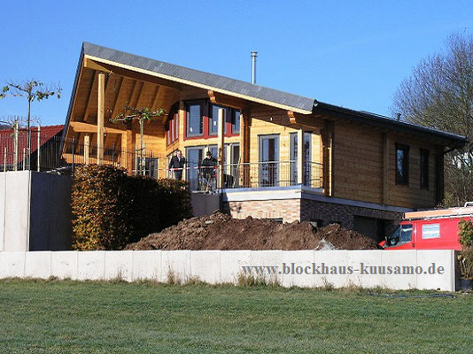 Modernes Wohnen im Blockhaus - Architektenhaus bauen - Ökohaus -  Offenbach - Darmstadt - Wetzlar - Rüsselsheim