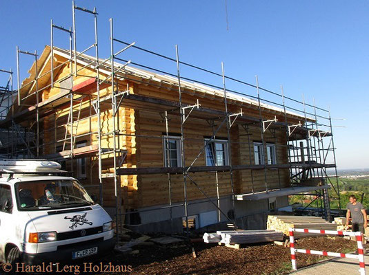 Blockhaus bauen Montage - Ökohaus - Biohaus