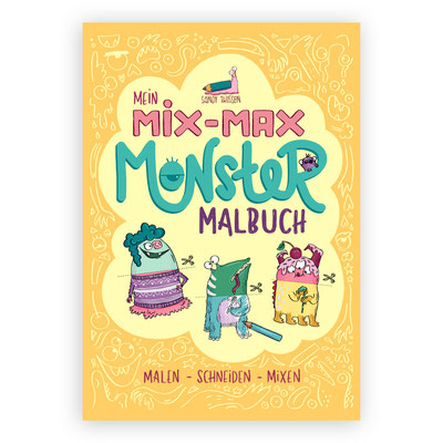 Monster Malbuch mit Körpertausch, lustige Monster zum ausmalen und mixen, Ausmalheft für Kinder