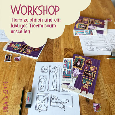 kreativer Workshop Tiere zeichnen lernen