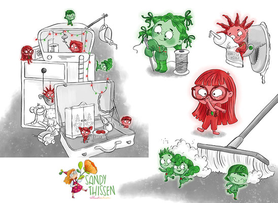 Vignetten "Die Ampelchen- kann das weg?", Autorin: Anna Böhm, Verlag: Oetinger