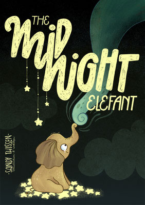 Midnight elephant, freie Arbeit mit Handlettering