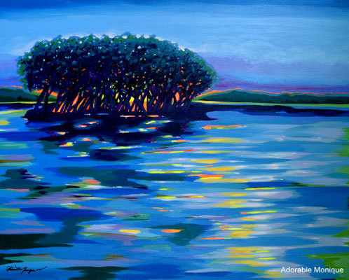 "Blue Serenity" Acrylic on canvas