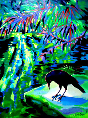 Gazing In, acrylic on canvas 24x18 Inches