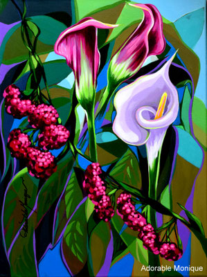 "Endless Callas" Acrylic on canvas  SOLD 