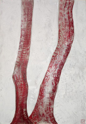 Deux troncs rouges ( 100 X 70 cm) disponible (200 €)