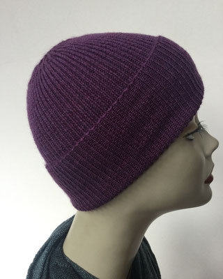 Wi 99d- Vreni Lorenzini - Kopfbedeckungen kaufen- Wintermodelle - Melone gestrickt - violett