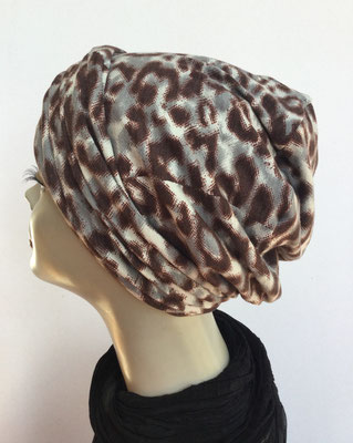 So 12r - Hutmodell Beanie - braun-grau-weiss