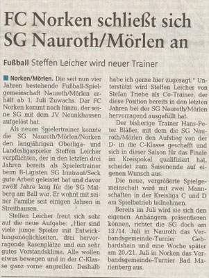 SG Erweiterung und neuer Trainer Juli 2013