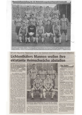Kadervorstellung A-Klasse Saison 2002/2003