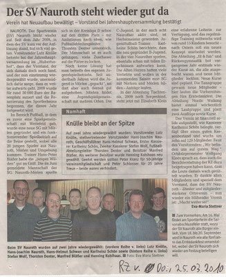 Der SV steht wieder gut da 2010