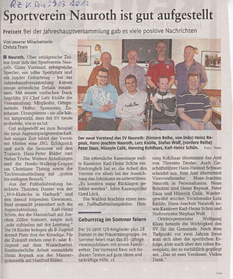 Jahreshauptversammlung 2012