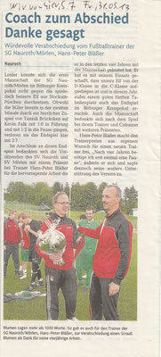 Verabschiedung Hans-Peter Bläßer Mai 2013