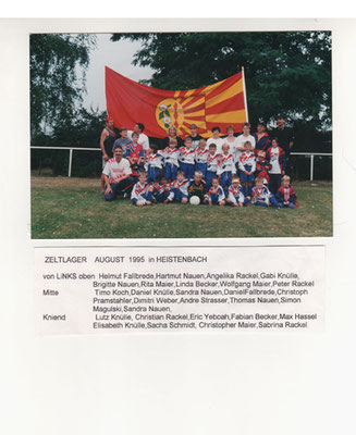 Zeltlager in Heistenbach August 1995