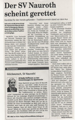 SV Nauroth scheint gerettet 2008