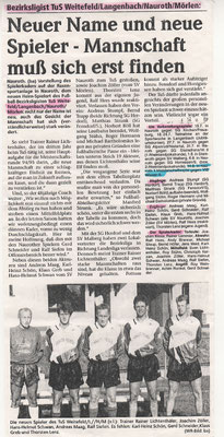 Kadervorstellung Saison 1994/1995