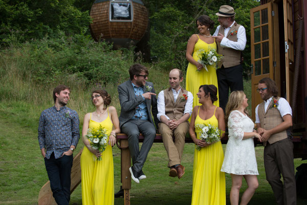 Festival Wedding Bridesmaids and Groomsmen