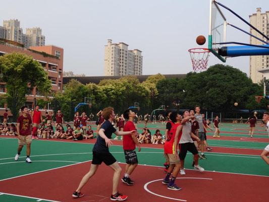 Basketball-Wettkampf: Das Spiel ging unentschieden aus.