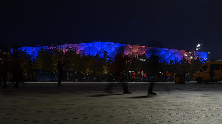 Der Water Cube, das olympische Stadium der Schwimm- und Turmsprungwettbewerbe.