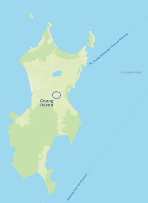 The location of the abandone rubber factory on the island