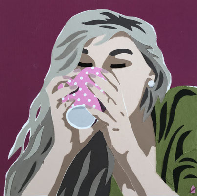 Morgens um acht, 50 x 50 cm