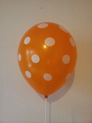 LB 09 Ballon mit Punkten, orange