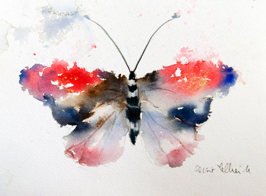 Butterfly watercolor painting