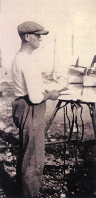 Jim-E. Sévellec sur le port de Camaret, années 1920 / DR