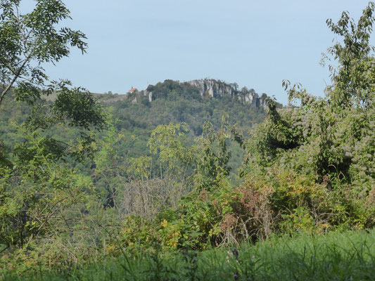 ... Blick aufs Walberla und die Kapelle St. Walburgis ...